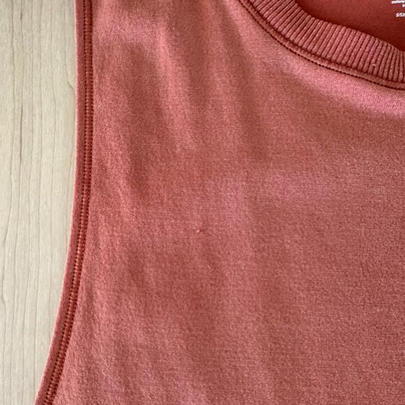 Athleta Mineral Wash Crop Muscle Tank Top Women's Medium Medium Salmon Pink - Picture 6 of 6
